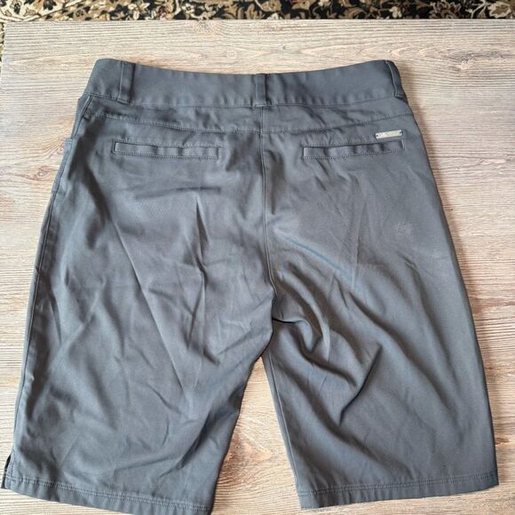 adidas Charcoal Flat Front Shorts - Picture 3 of 11
